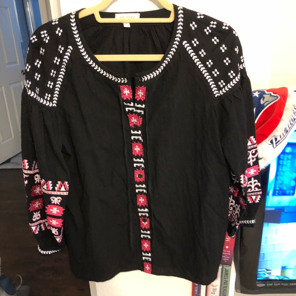 Patterned tulum vibes top!!